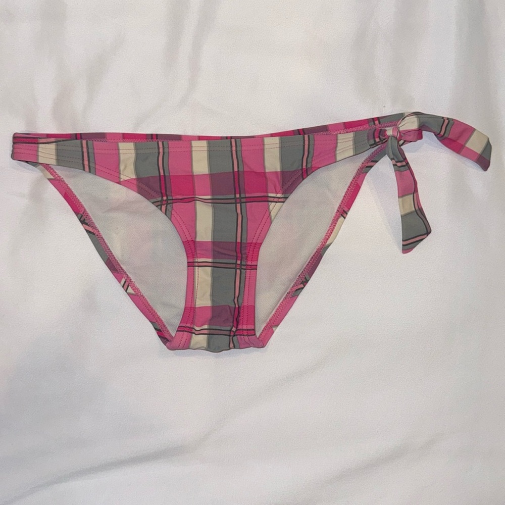 Mudd Plaid Pink Bikini Bottom Size Medium